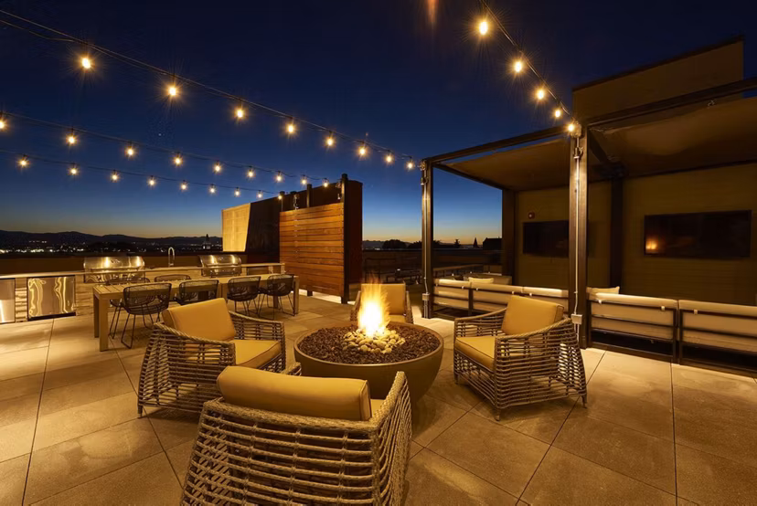 grill area at Muse Apartments