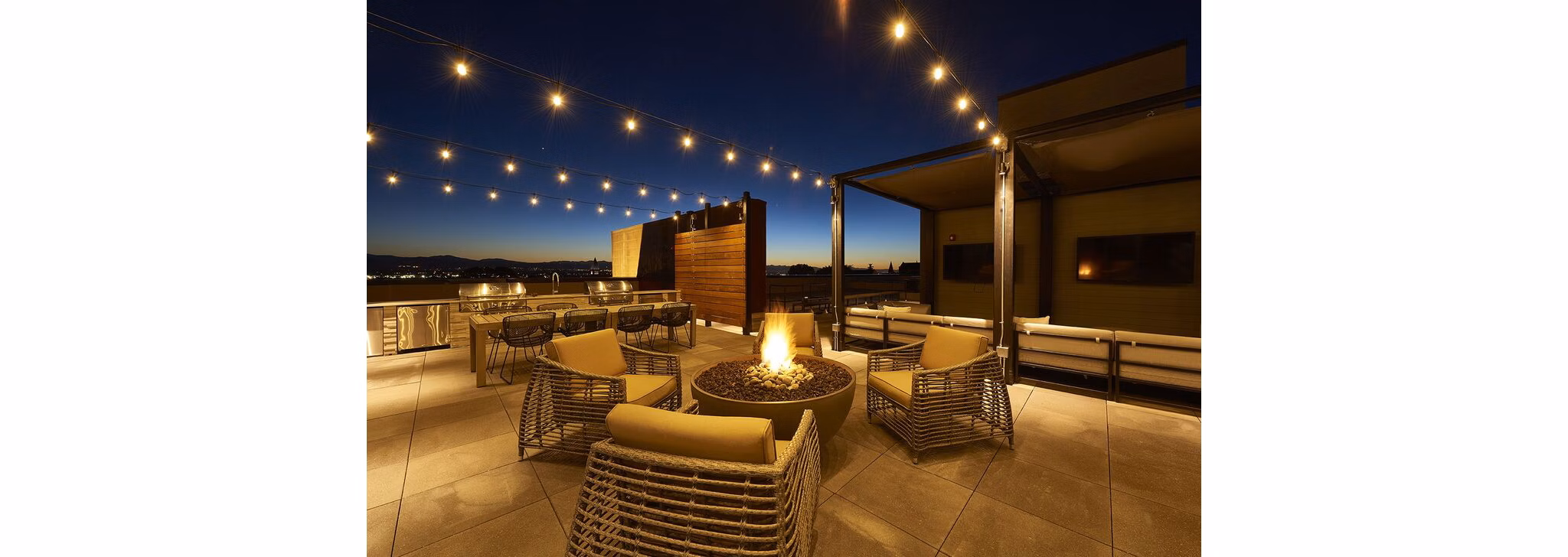 grill area at Muse Apartments