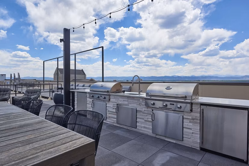 grill area at Muse Apartments