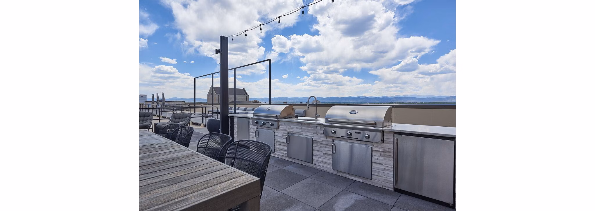 grill area at Muse Apartments