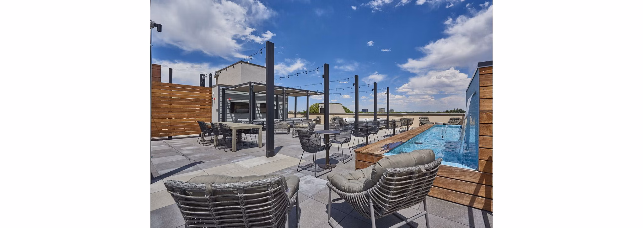 grill area at Muse Apartments