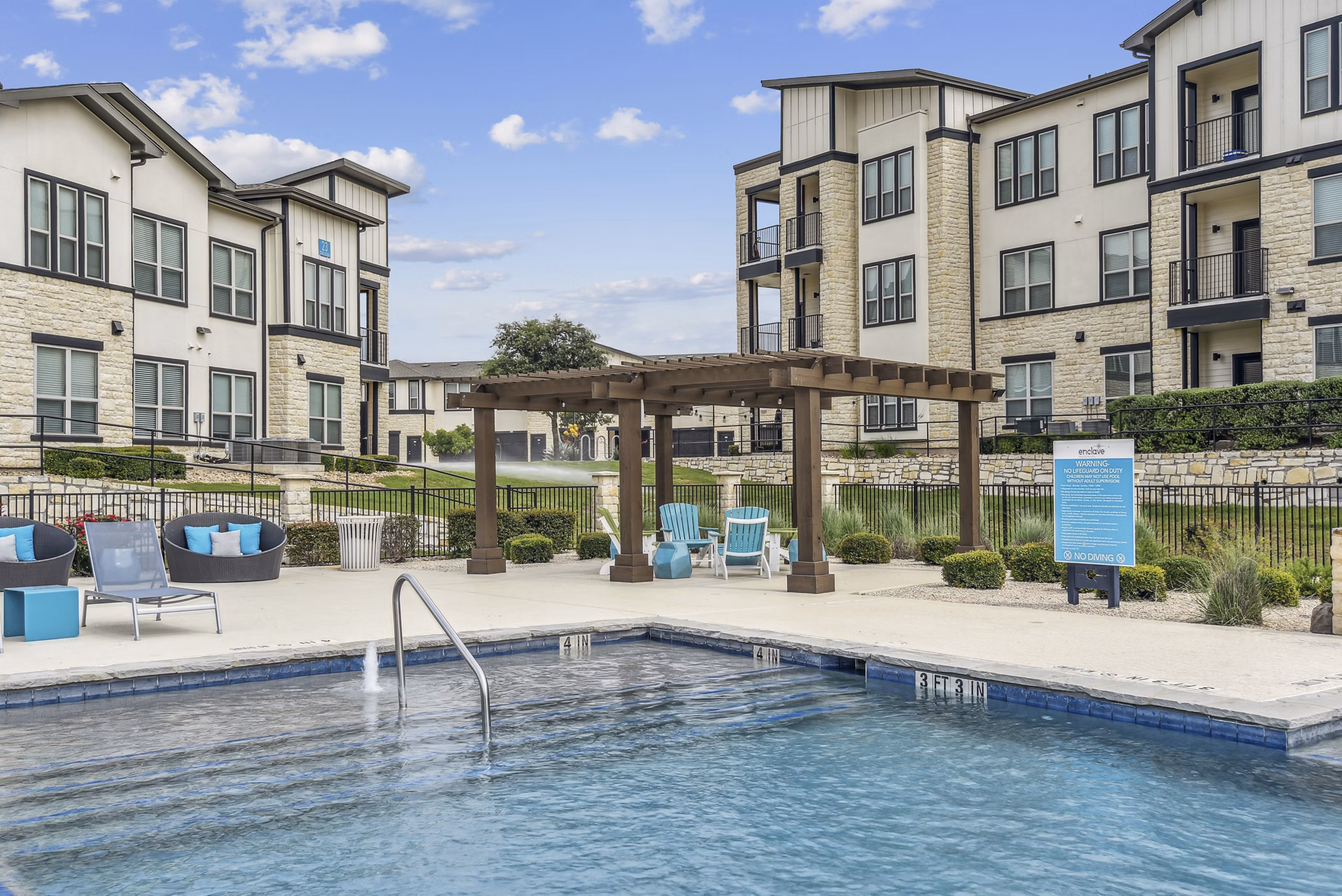 pool at Enclave Falcon Pointe Apartments