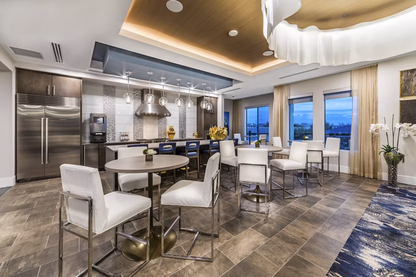State-of-the-art clubhouse at Overture Kierland, offering luxury amenities in a modern setting