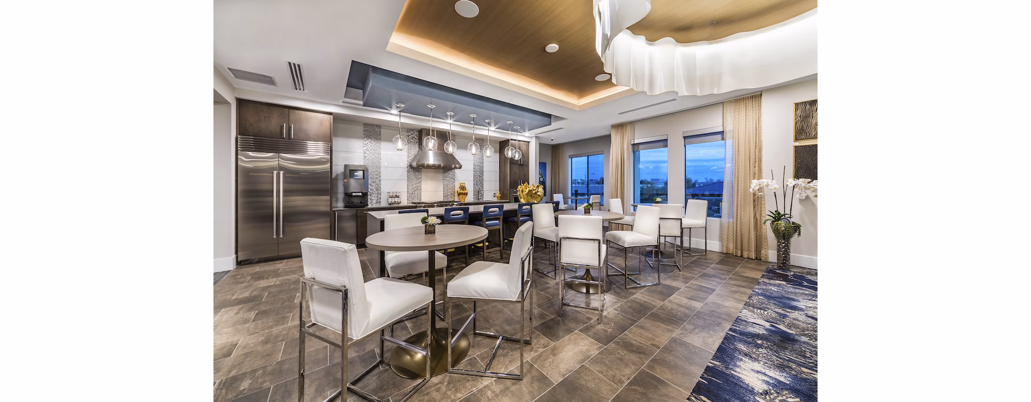 State-of-the-art clubhouse at Overture Kierland, offering luxury amenities in a modern setting
