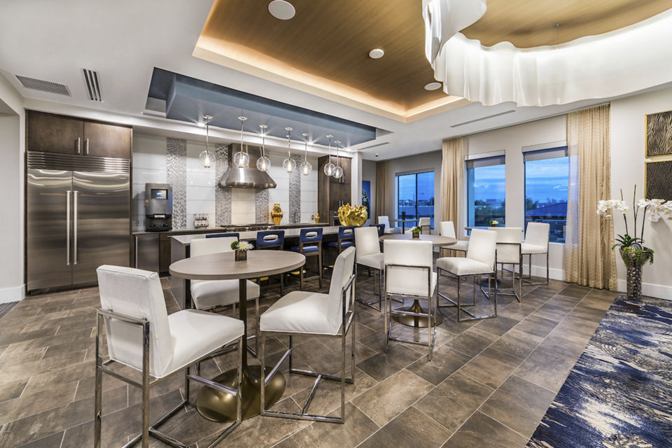 State-of-the-art clubhouse at Overture Kierland, offering luxury amenities in a modern setting
