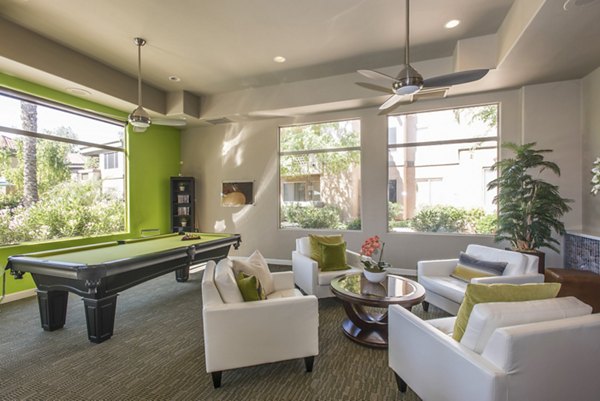 Elegant clubhouse with modern decor at Santa Rosa Apartments offering luxury amenities for residents