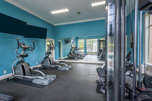  fitness center at Cary Greens at Preston Apartments