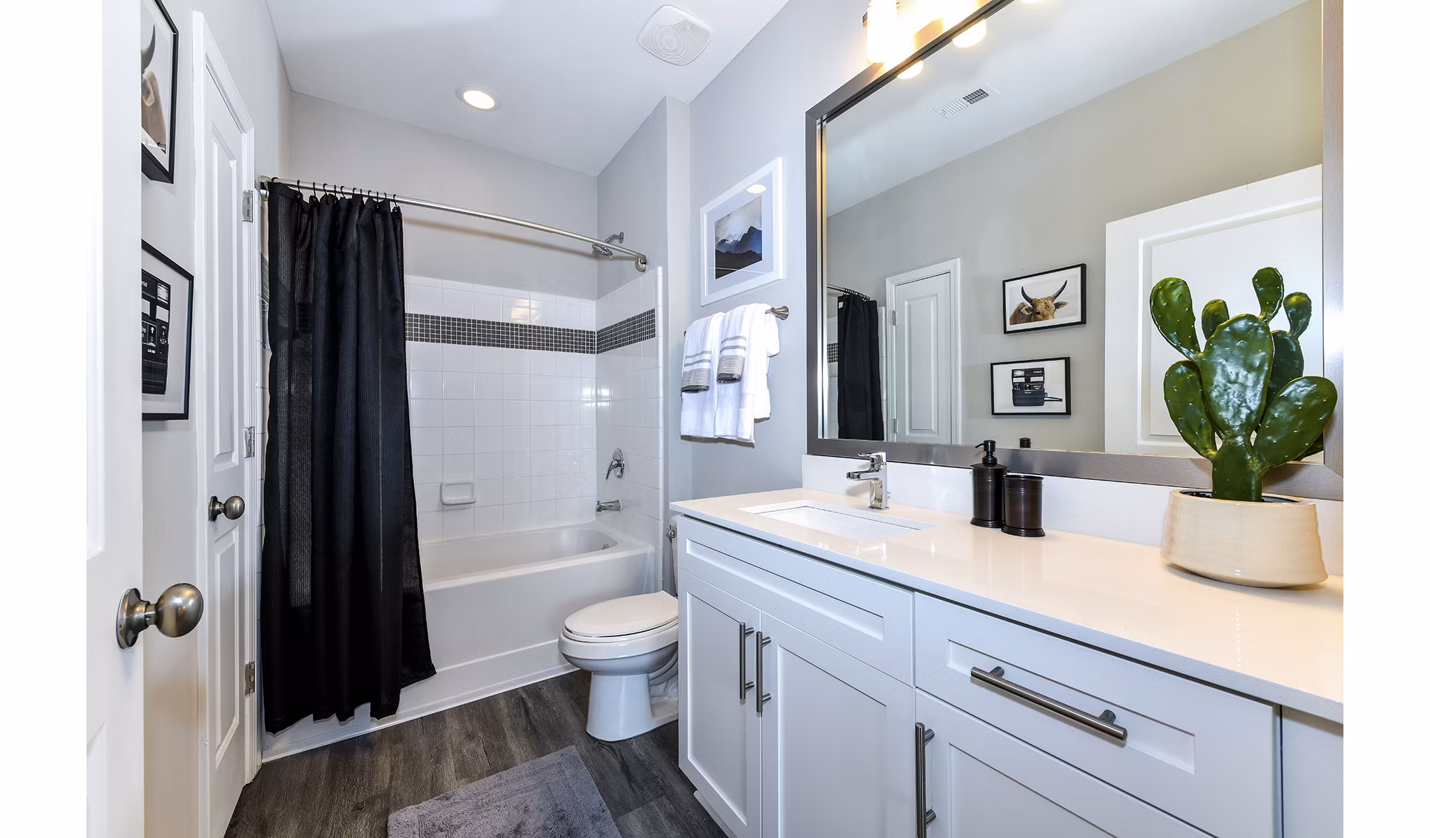 Modern bathroom with sleek fixtures at Avana City North Apartments