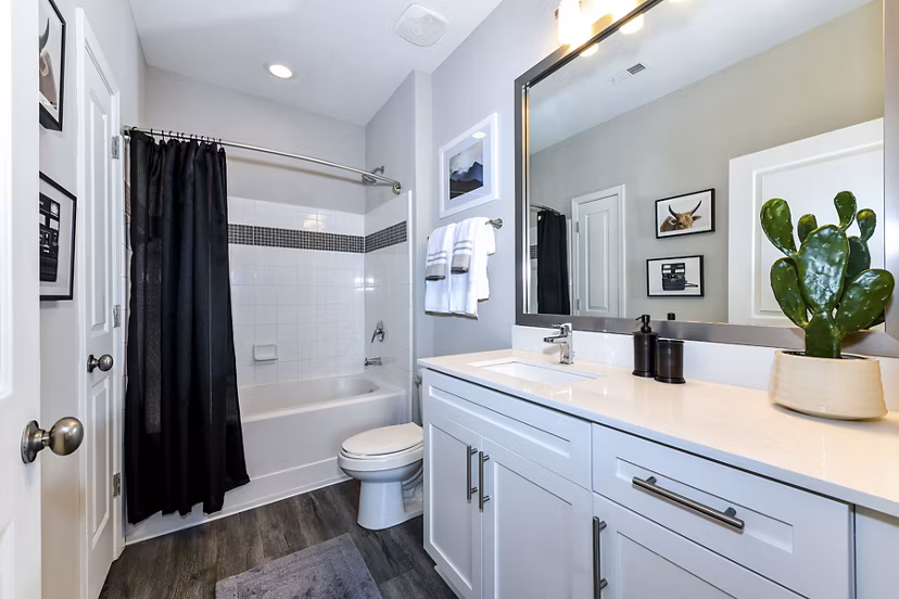 Modern bathroom with sleek fixtures at Avana City North Apartments