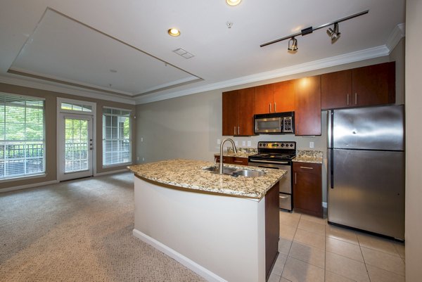 Dining room featuring modern decor and elegant lighting at Avana City North Apartments