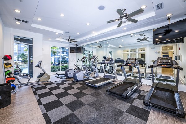 State-of-the-art fitness center at Avana City North Apartments with modern equipment for a healthy lifestyle