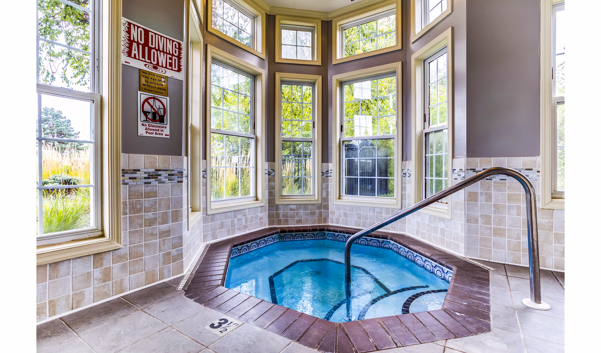 Bubbling hot tub amenity at The Grand Reserve Apartments offering relaxation and luxury