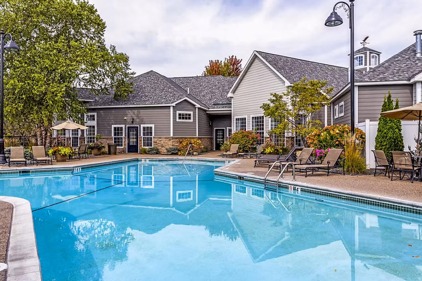 Resort-style pool at The Grand Reserve Apartments, offering luxury relaxation and recreation facilities