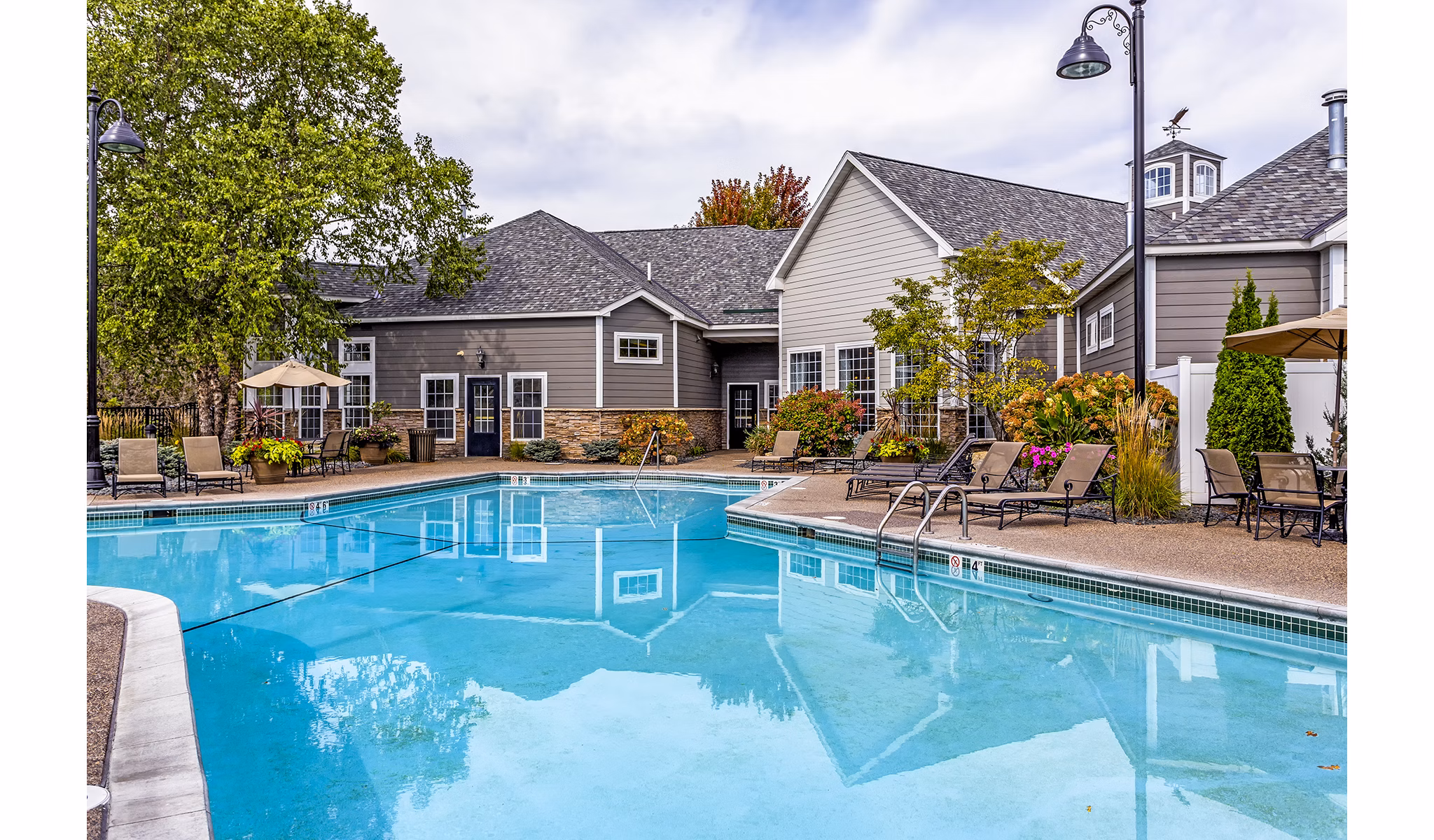 Resort-style pool at The Grand Reserve Apartments, offering luxury relaxation and recreation facilities
