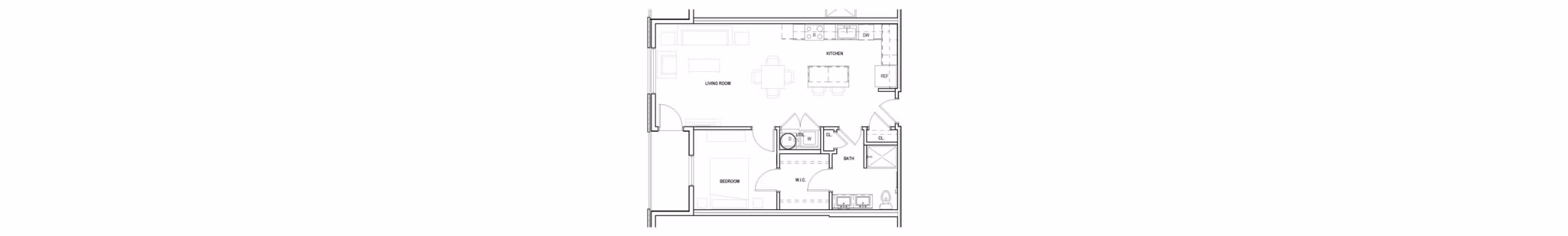 1D floor plan at Sunnen Station Apartments