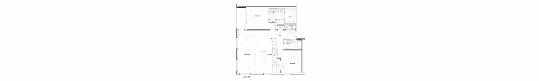 2B floor plan at Sunnen Station Apartments