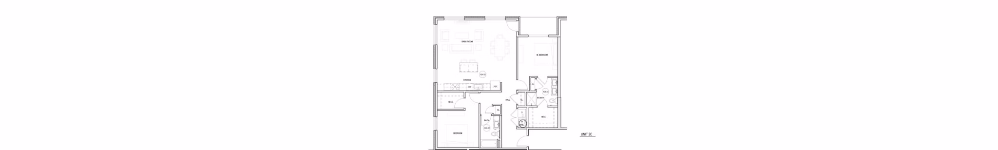 2C floor plan at Sunnen Station Apartments