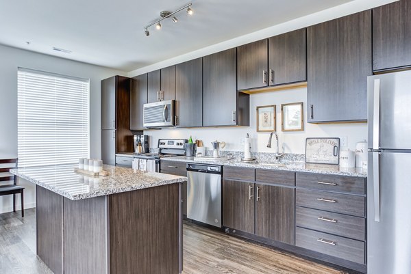 kitchen at Sunnen Station Apartments