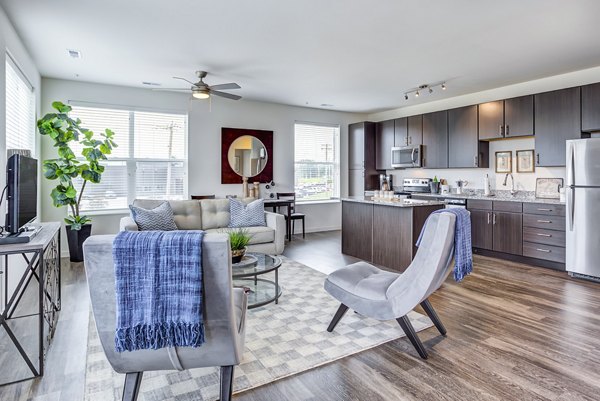 living room at Sunnen Station Apartments