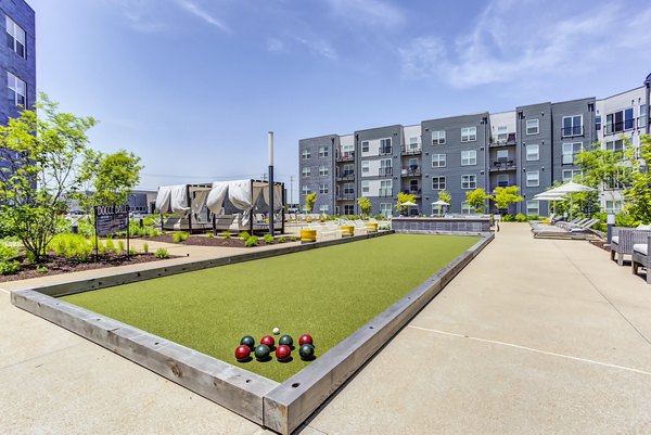 bocce court at Sunnen Station Apartments