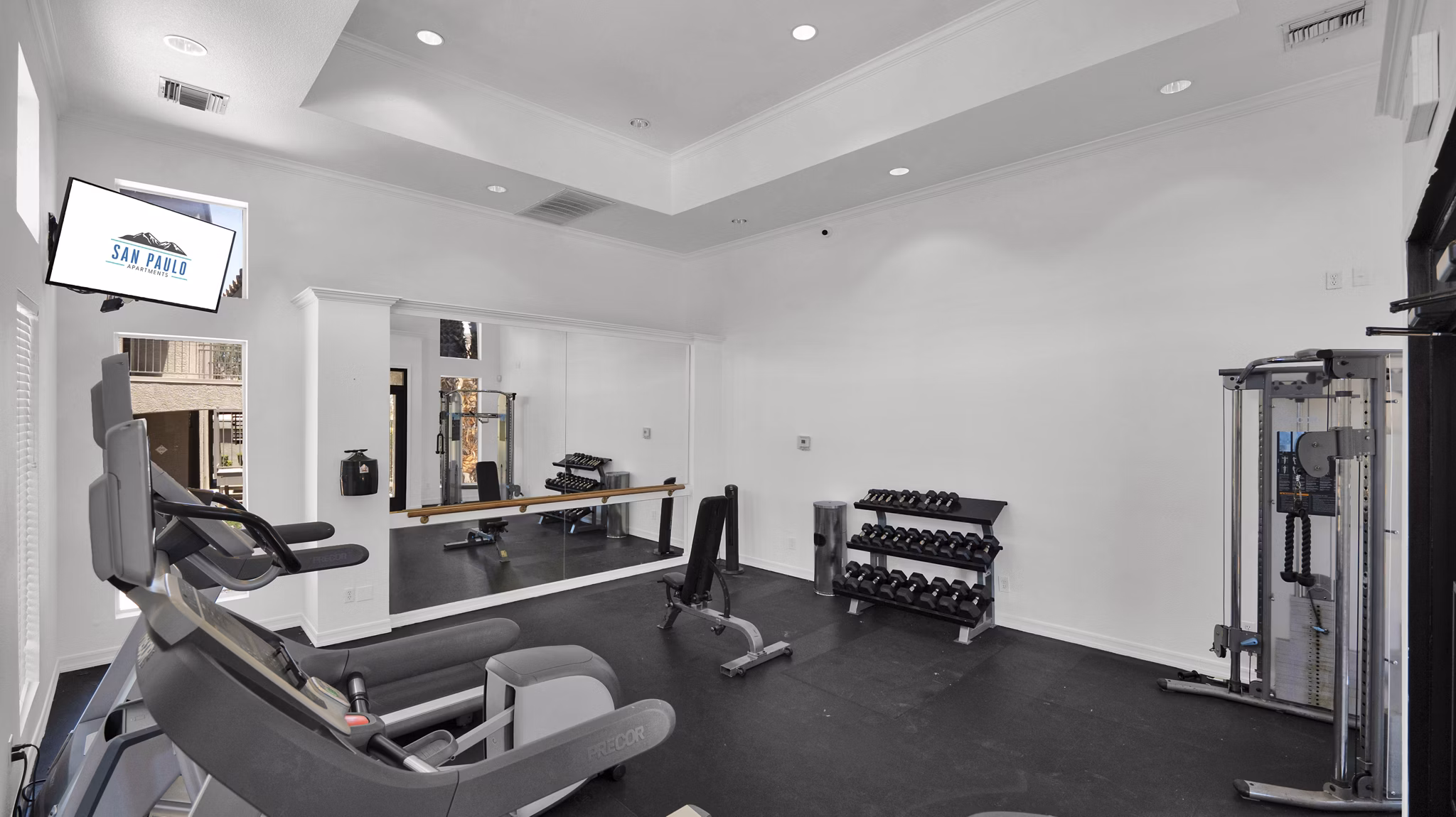 fitness center at San Paulo Apartments