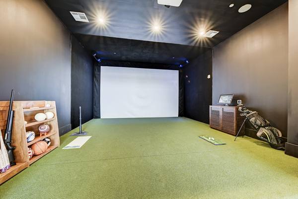 putting green at Infinity at the Rim Apartments