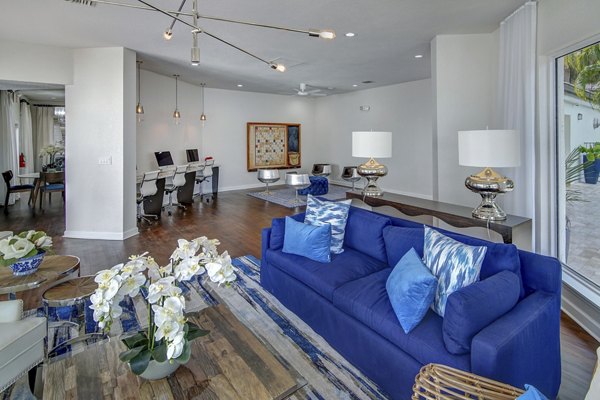 La Morada at Weston Apartments: Elegant clubhouse with modern design elements in a luxury setting