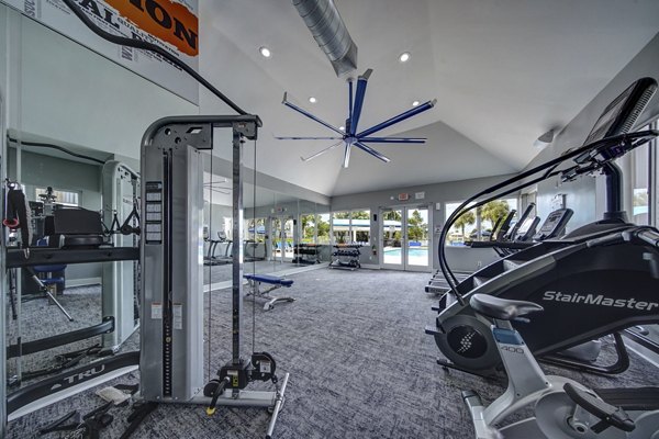 Modern fitness center featuring state-of-the-art equipment at La Morada at Weston Apartments