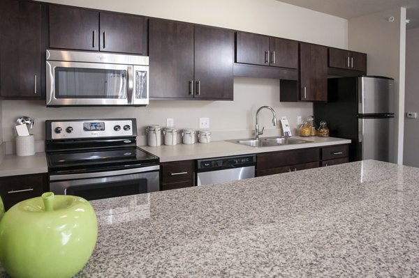 kitchen at Grain Belt Apartments