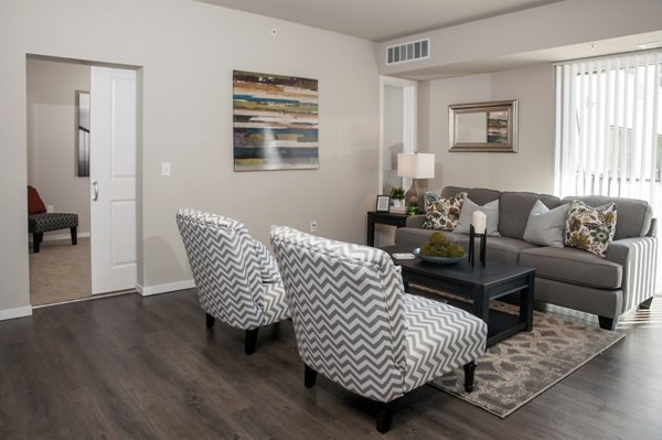 living room at Grain Belt Apartments