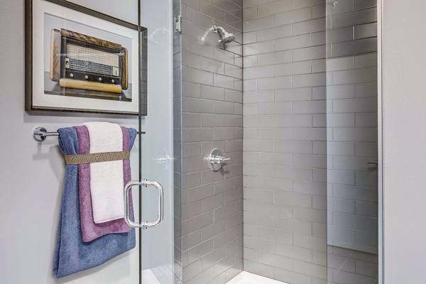 bathroom at Elan Uptown Flats Apartments