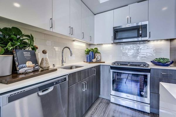 kitchen at Elan Uptown Flats Apartments