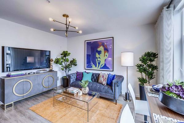 living room at Elan Uptown Flats Apartments