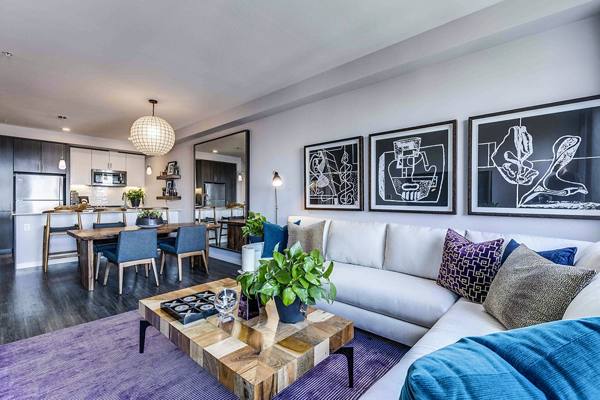 living room at Elan Uptown Flats Apartments