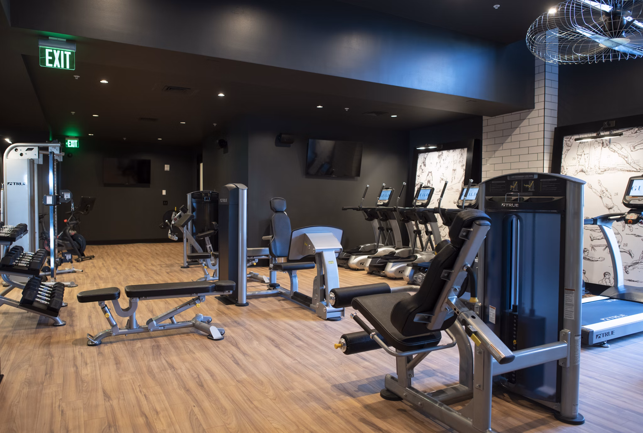 fitness center at The Guild Apartments 
