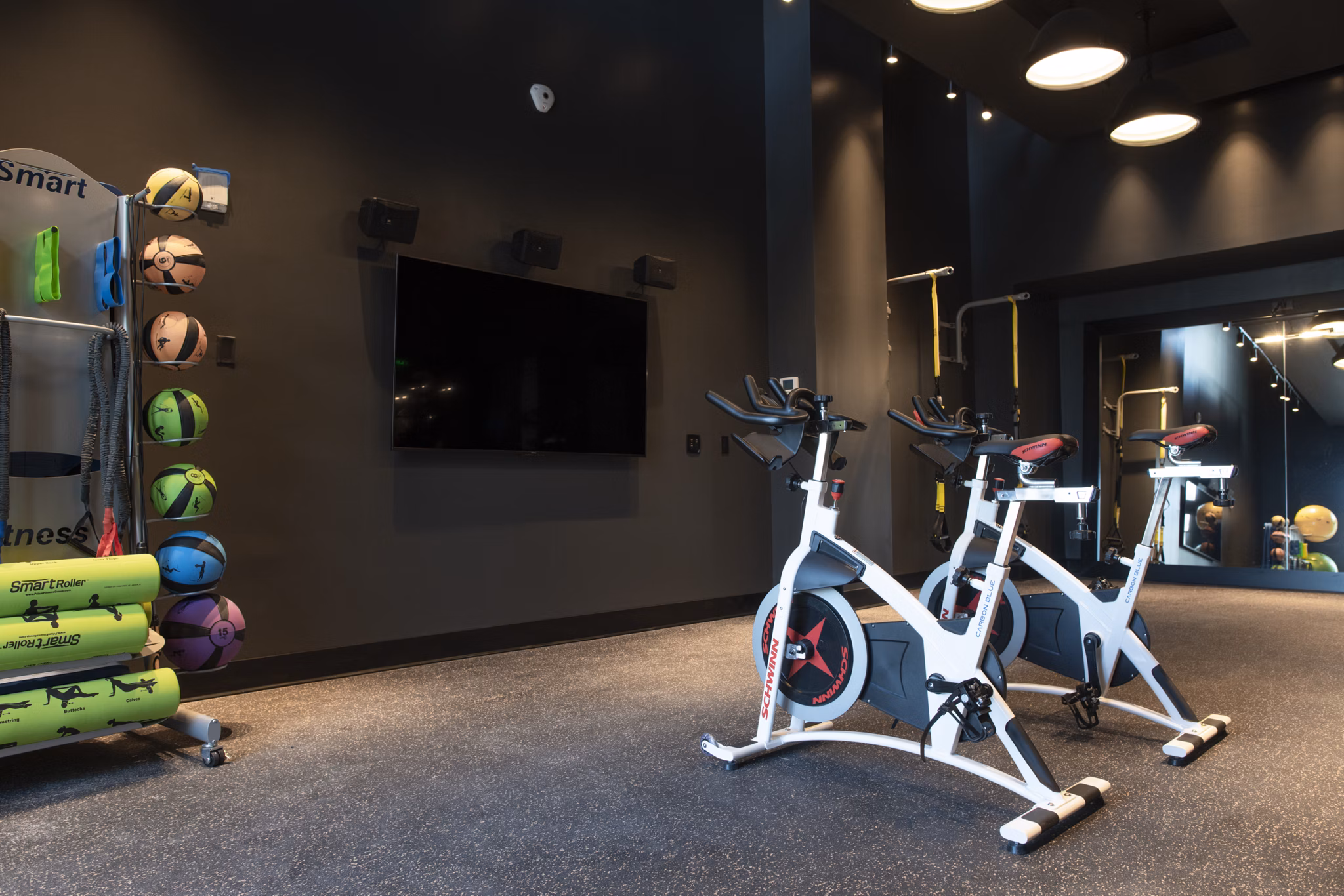 fitness center at The Guild Apartments 