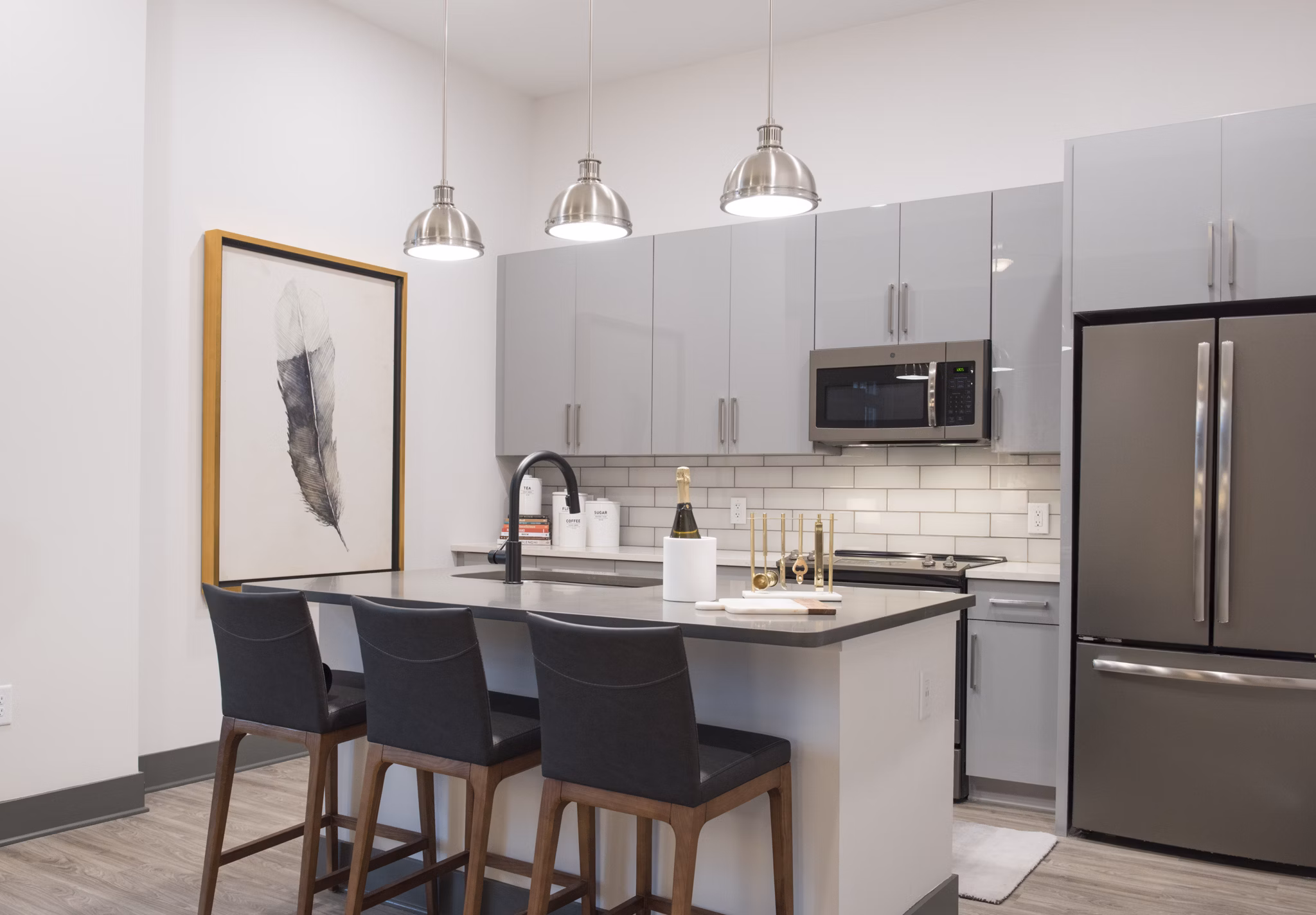 kitchen at The Guild Apartments 