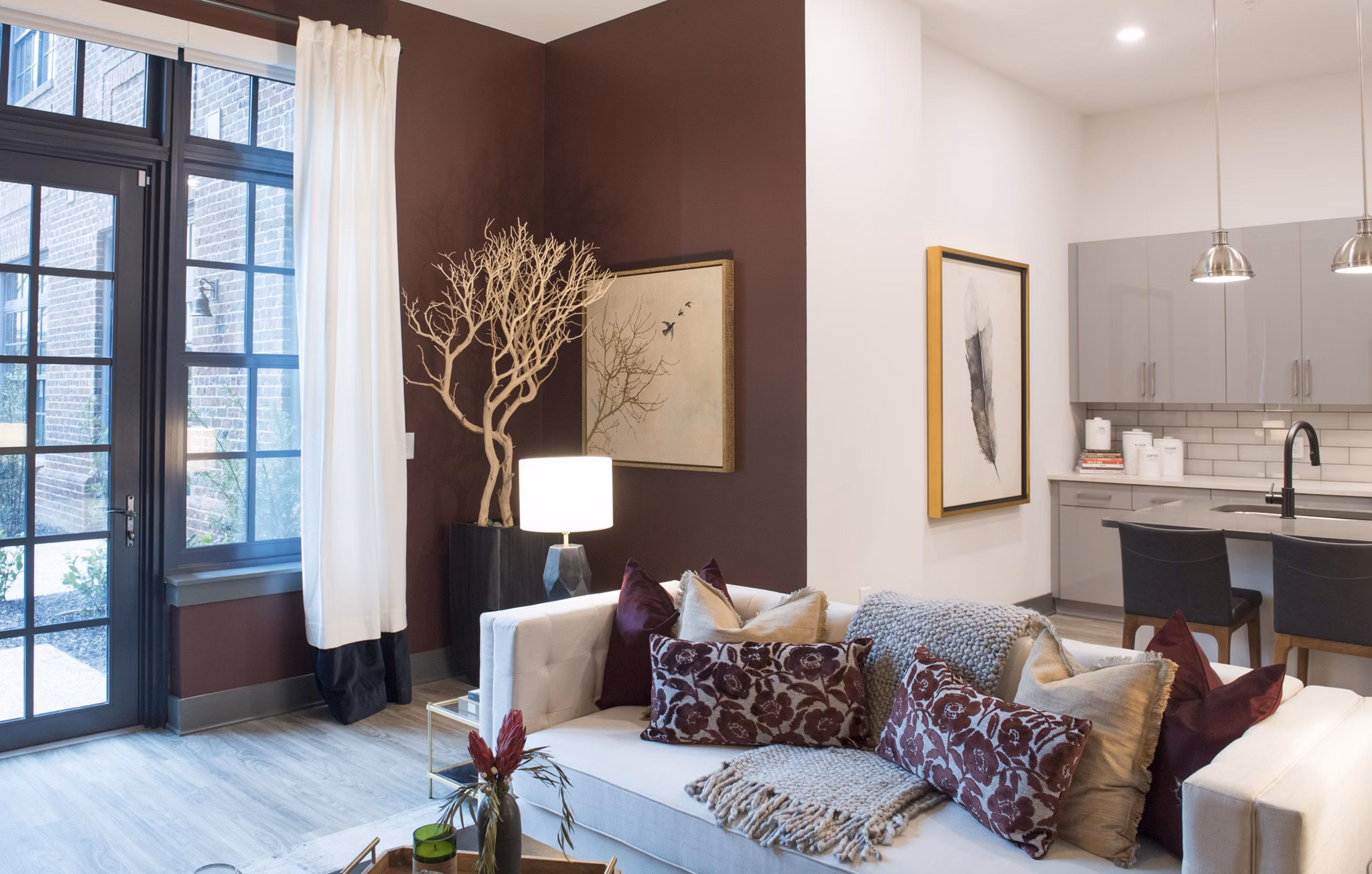 living room at The Guild Apartments 
