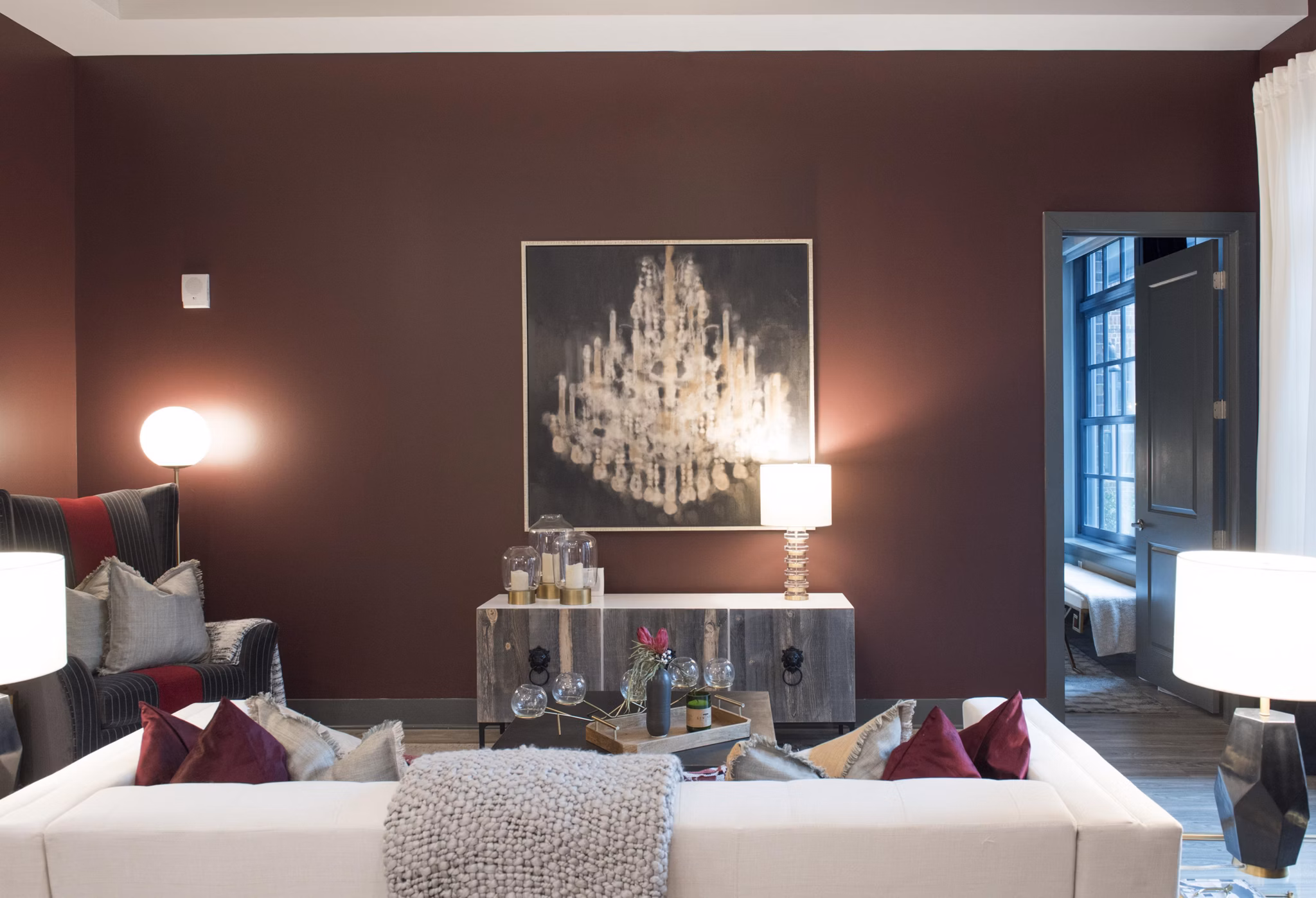 living room at The Guild Apartments 