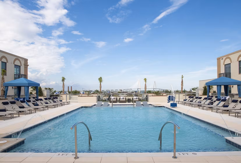 pool at The Guild Apartments 