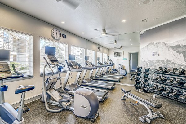 fitness center at Commons at Briargate Apartments 