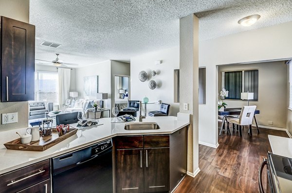 kitchen at Commons at Briargate Apartments 