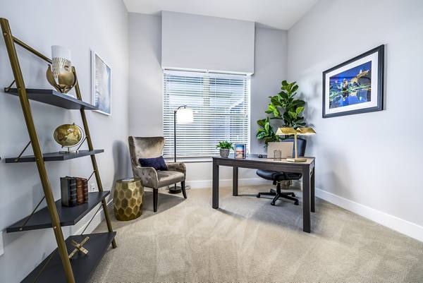 home office at Overture Providence Apartments