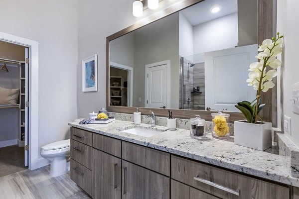 bathroom at Overture Providence Apartments