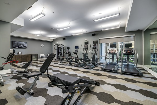 fitness center at Overture Providence Apartments
