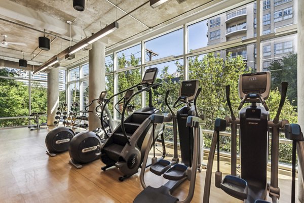 Fitness center with state-of-the-art equipment at Gallery at Turtle Creek Apartments