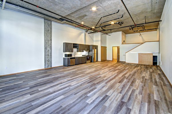 living room at Aura West Seattle Apartments