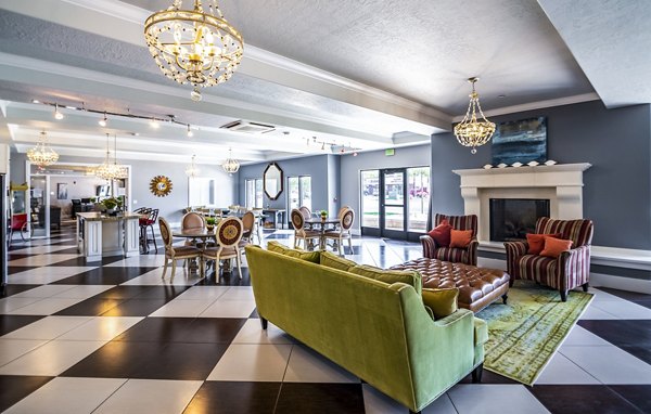 Clubhouse with cozy seating and modern design at Cottages on 7th, a 55+ community