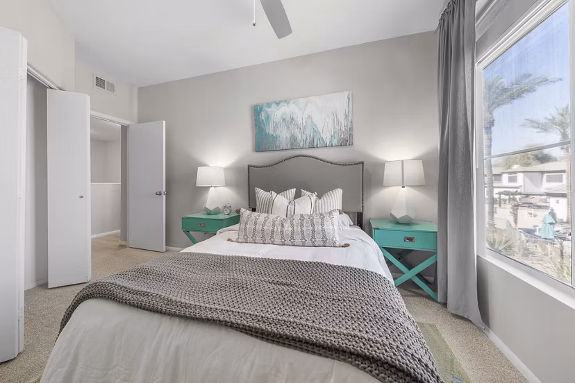 bedroom at Verano Townhomes Apartments