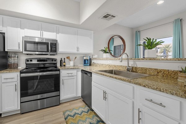 kitchen at Verano Townhomes Apartments